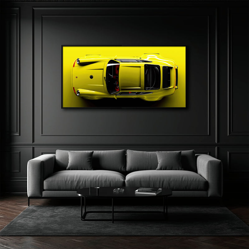 Yellow Porsche 911 Wall Art – Citron Voltage Canvas Print Cars