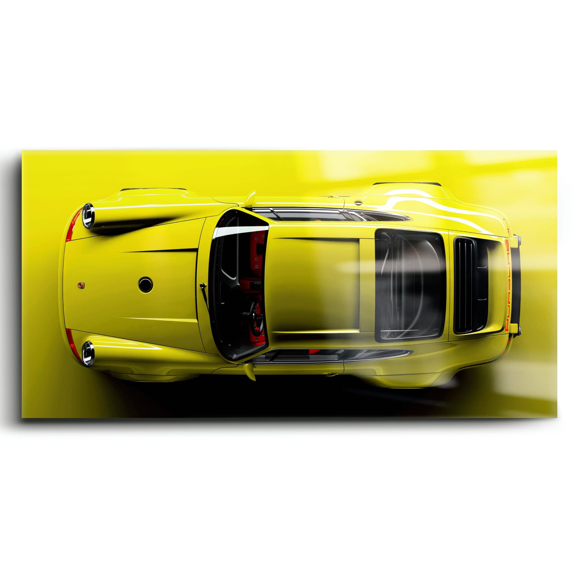 Yellow Porsche 911 Wall Art – Citron Voltage Canvas Print Cars