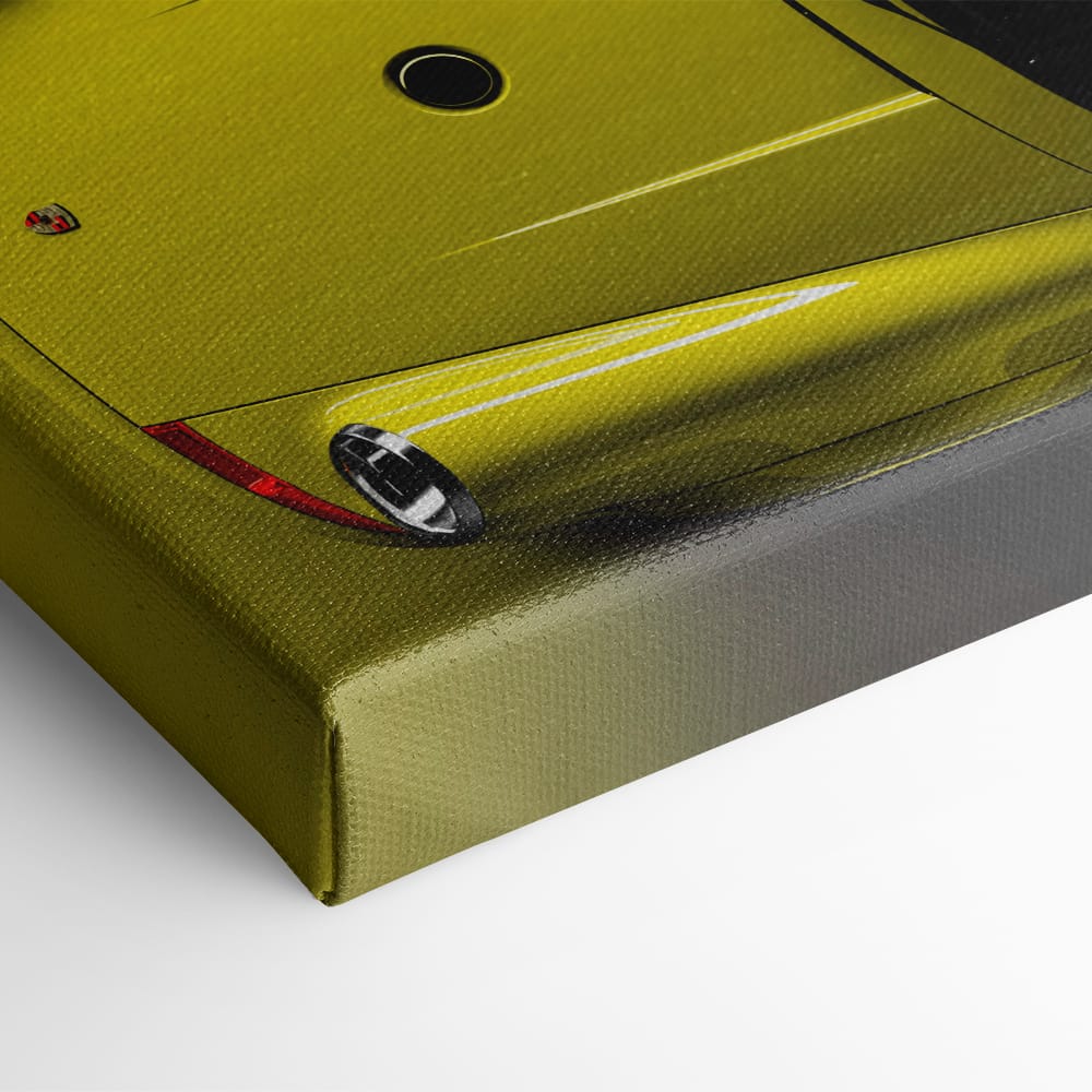 Yellow Porsche 911 Wall Art – Citron Voltage Canvas Print Cars