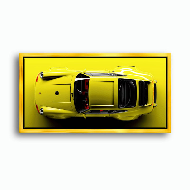 Yellow Porsche 911 Wall Art – Citron Voltage Canvas Print Cars