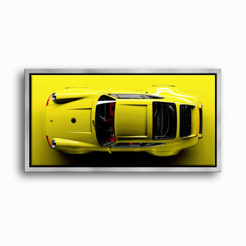 Yellow Porsche 911 Wall Art – Citron Voltage Canvas Print Cars