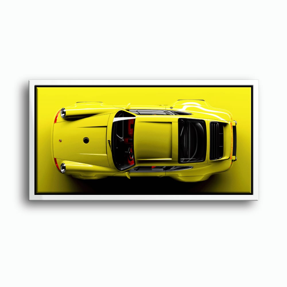 Yellow Porsche 911 Wall Art – Citron Voltage Canvas Print Cars
