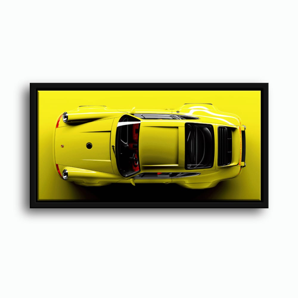 Yellow Porsche 911 Wall Art – Citron Voltage Canvas Print Cars