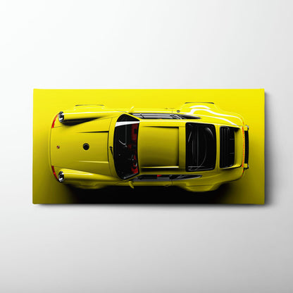 Yellow Porsche 911 Wall Art – Citron Voltage Canvas Print Cars
