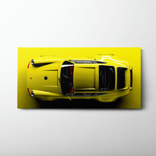 Yellow Porsche 911 Wall Art – Citron Voltage Canvas Print Cars