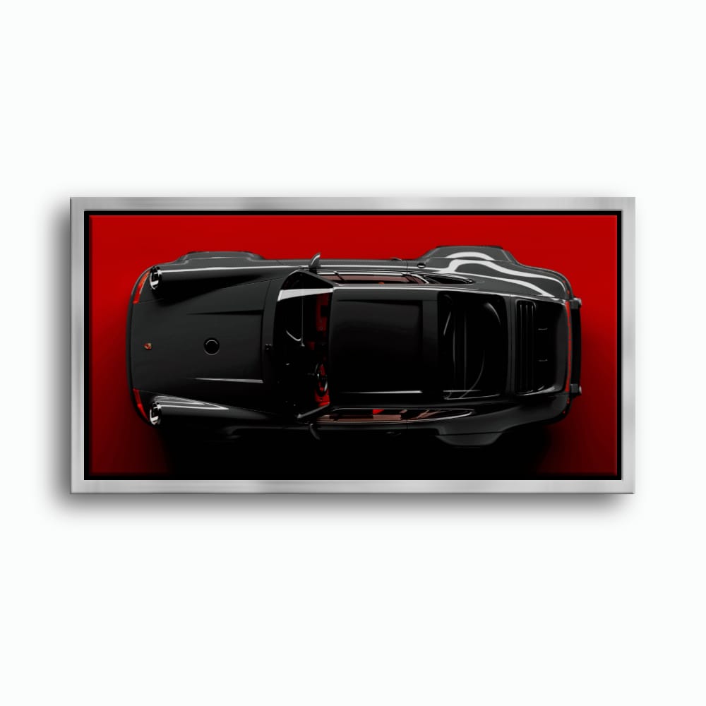 Black Porsche 911 Wall Art – Crimson Phantom Canvas Print Cars