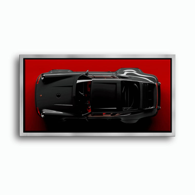 Black Porsche 911 Wall Art – Crimson Phantom Canvas Print Cars