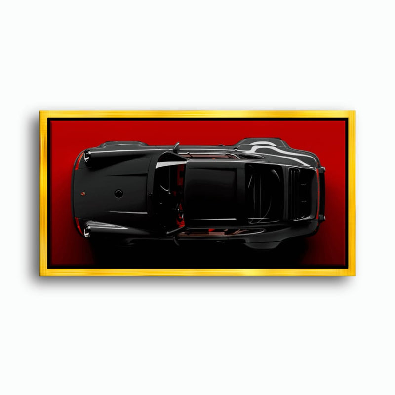 Black Porsche 911 Wall Art – Crimson Phantom Canvas Print Cars