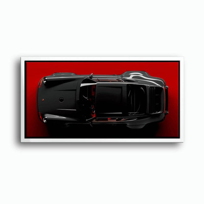 Black Porsche 911 Wall Art – Crimson Phantom Canvas Print Cars