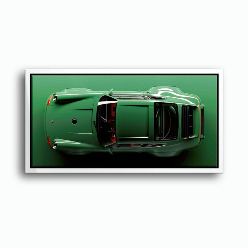 Green Porsche 911 Wall Art – Emerald Axis Canvas Print Cars