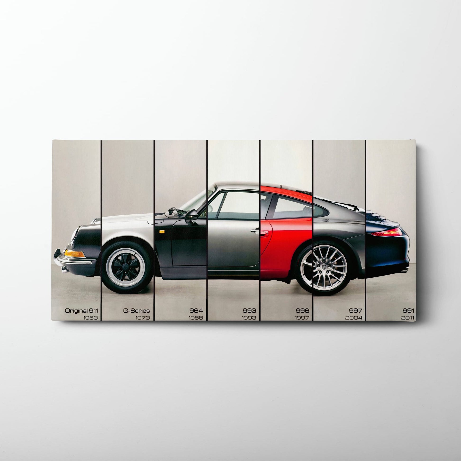 Porsche 911 Wall Art – Evolution Lineage Canvas Print Cars