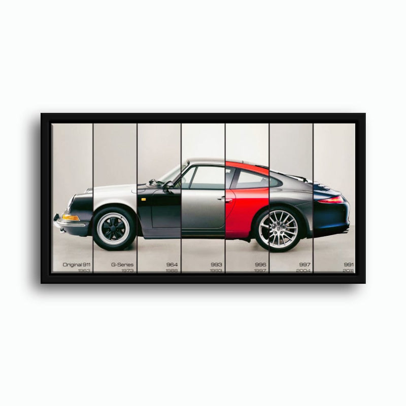 Porsche 911 Wall Art – Evolution Lineage Canvas Print Cars