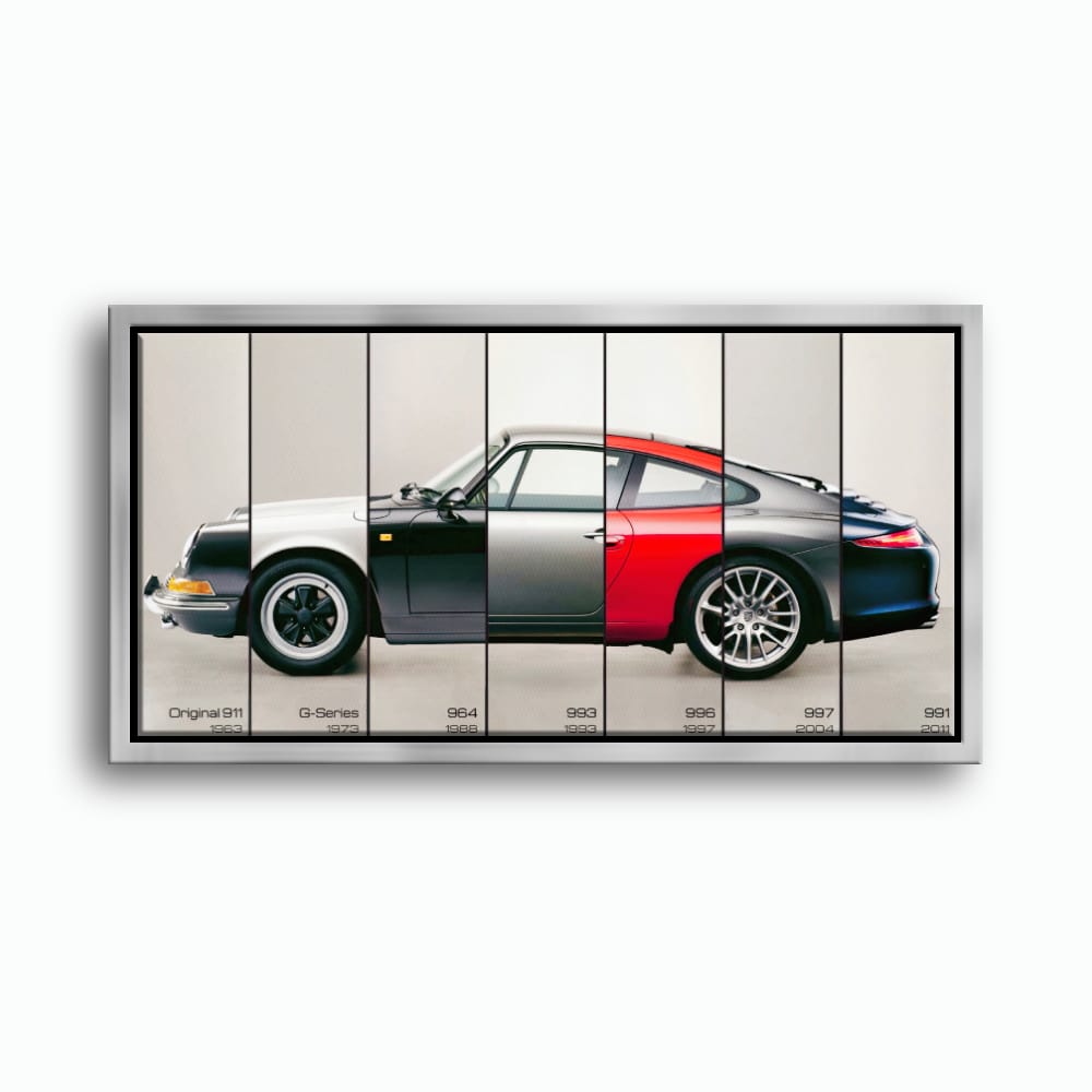 Porsche 911 Wall Art – Evolution Lineage Canvas Print Cars