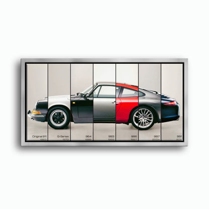 Porsche 911 Wall Art – Evolution Lineage Canvas Print Cars