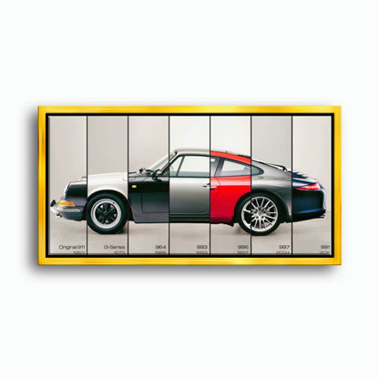 Porsche 911 Wall Art – Evolution Lineage Canvas Print Cars