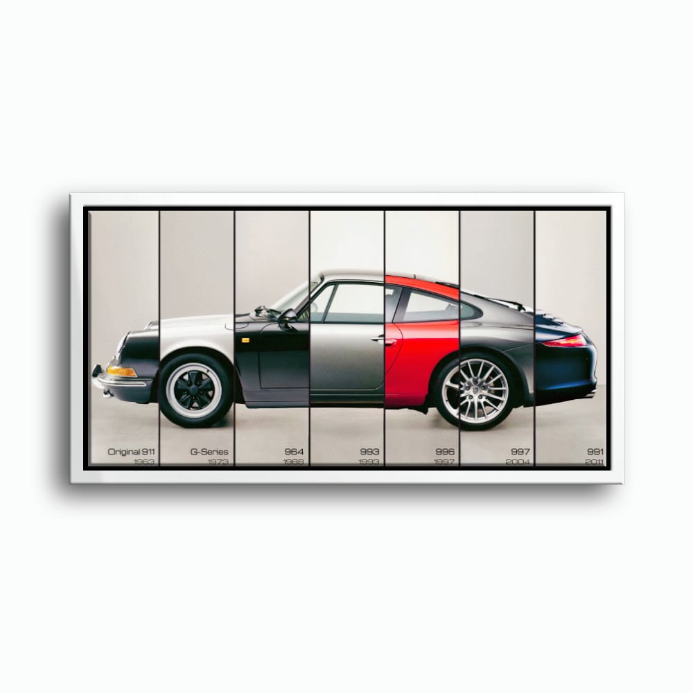 Porsche 911 Wall Art – Evolution Lineage Canvas Print Cars