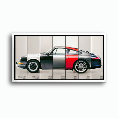 Porsche 911 Wall Art – Evolution Lineage Canvas Print Cars