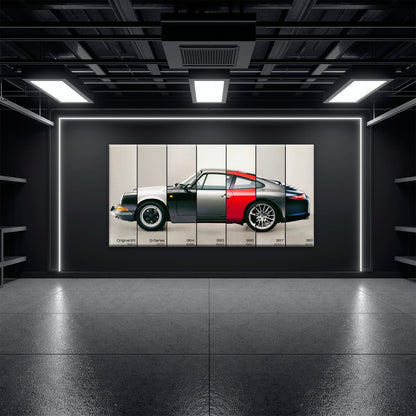 Porsche 911 Wall Art – Evolution Lineage Canvas Print Cars