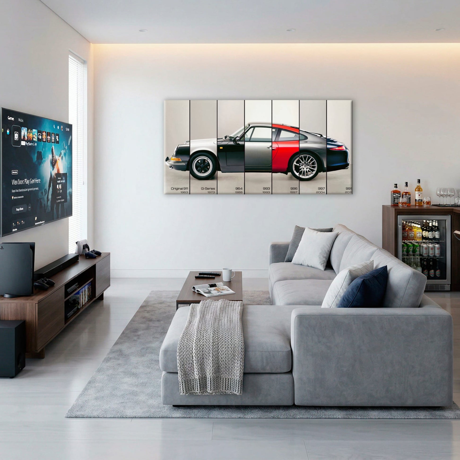 Porsche 911 Wall Art – Evolution Lineage Canvas Print Cars