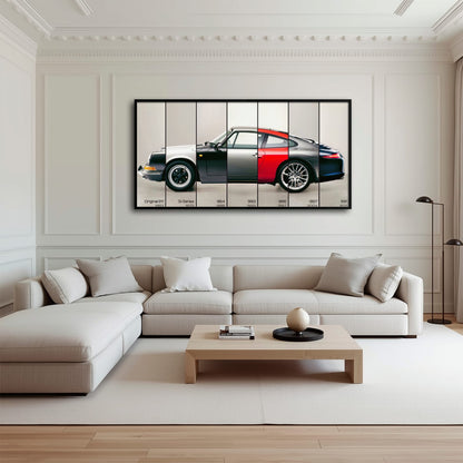 Porsche 911 Wall Art – Evolution Lineage Canvas Print Cars