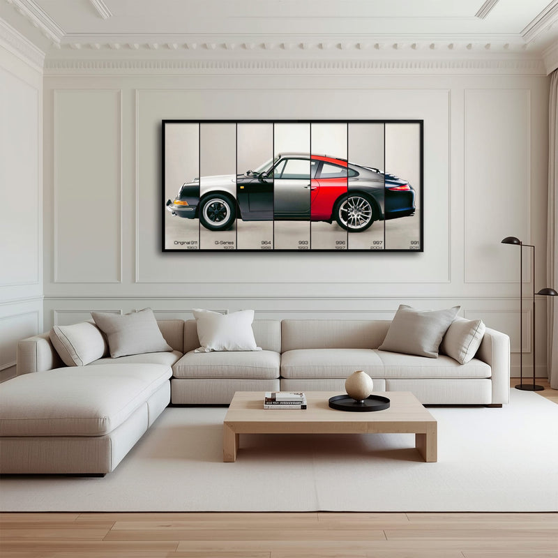 Porsche 911 Wall Art – Evolution Lineage Canvas Print Cars