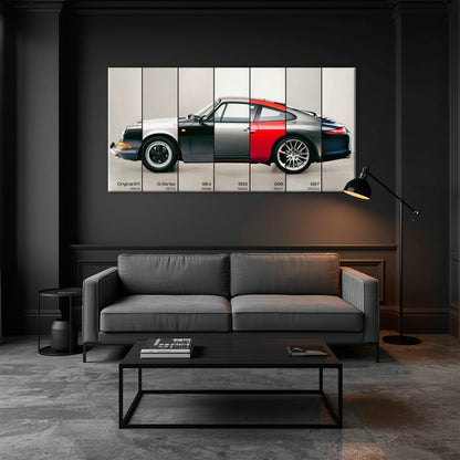 Porsche 911 Wall Art – Evolution Lineage Canvas Print Cars