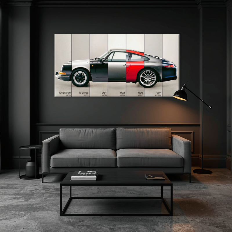 Porsche 911 Wall Art – Evolution Lineage Canvas Print Cars