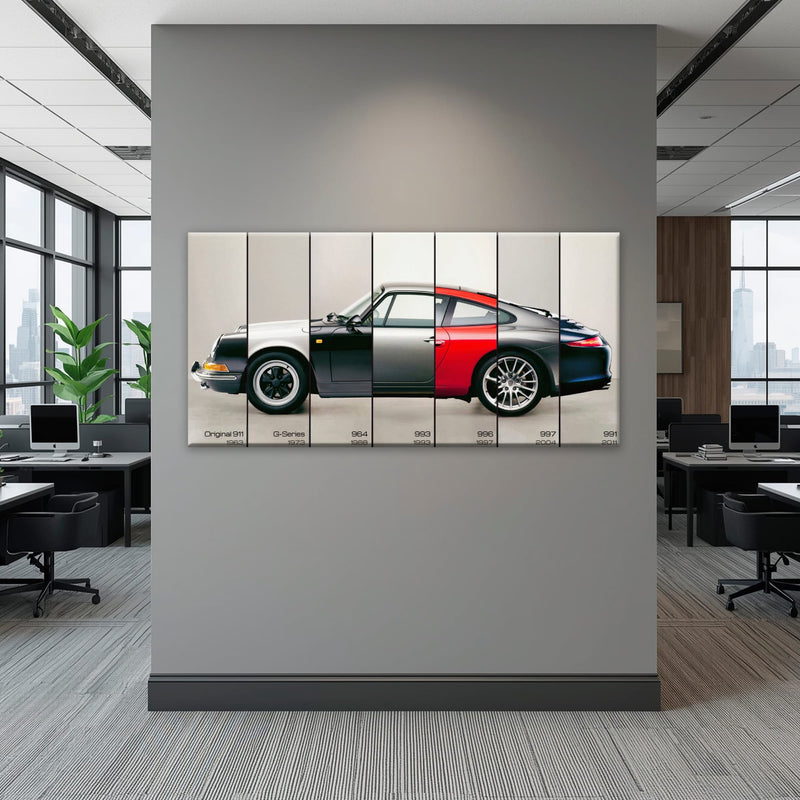 Porsche 911 Wall Art – Evolution Lineage Canvas Print Cars