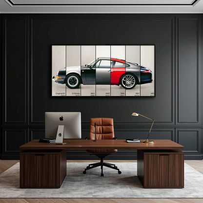 Porsche 911 Wall Art – Evolution Lineage Canvas Print Cars