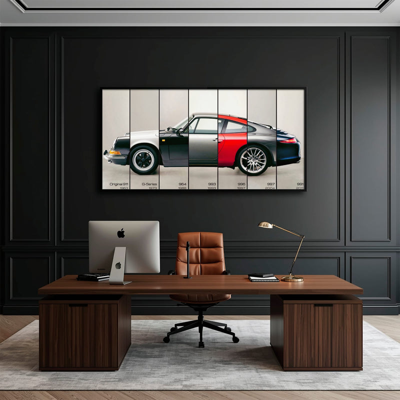 Porsche 911 Wall Art – Evolution Lineage Canvas Print Cars