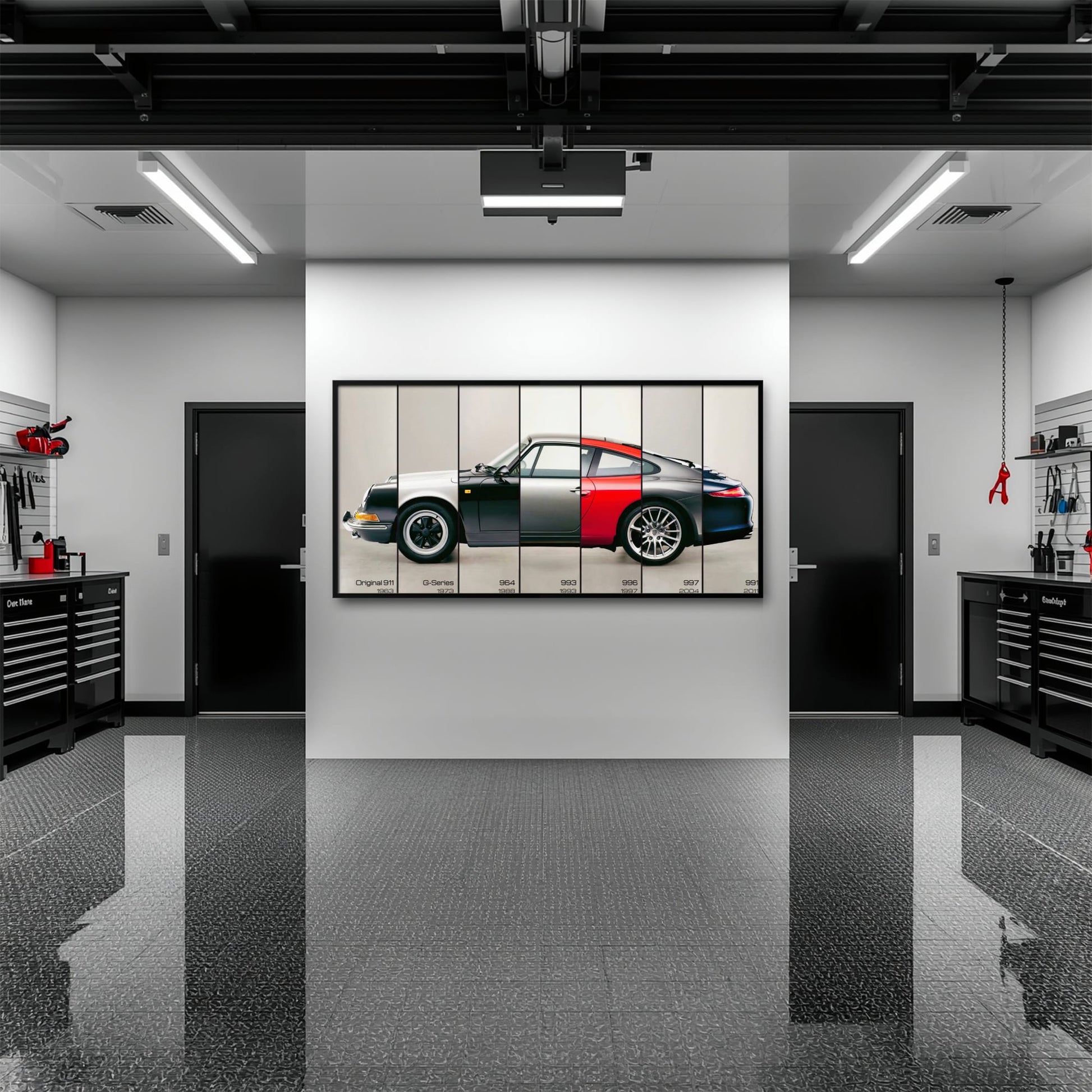 Porsche 911 Wall Art – Evolution Lineage Canvas Print Cars
