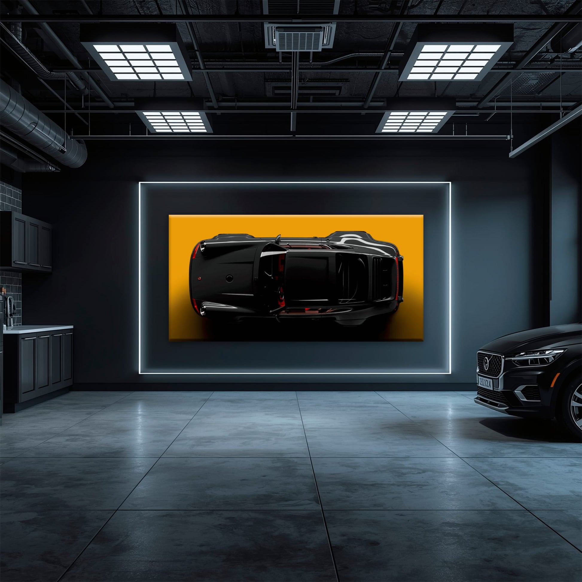 Porsche 911 Wall Art – Golden Eclipse Canvas Print Cars