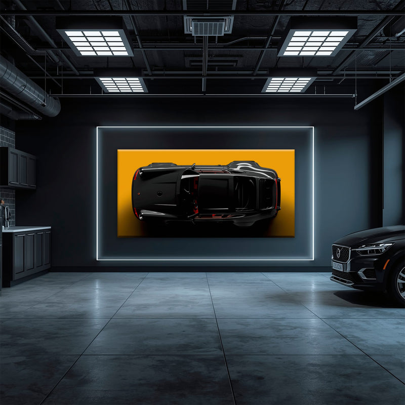 Porsche 911 Wall Art – Golden Eclipse Canvas Print Cars