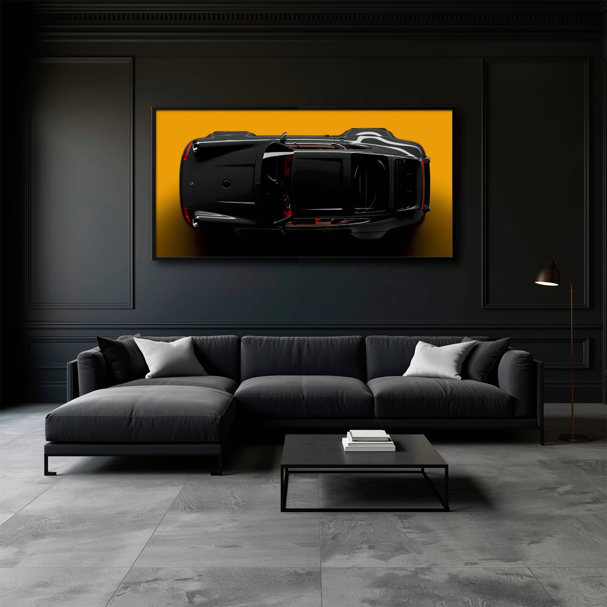 Porsche 911 Wall Art – Golden Eclipse Canvas Print Cars