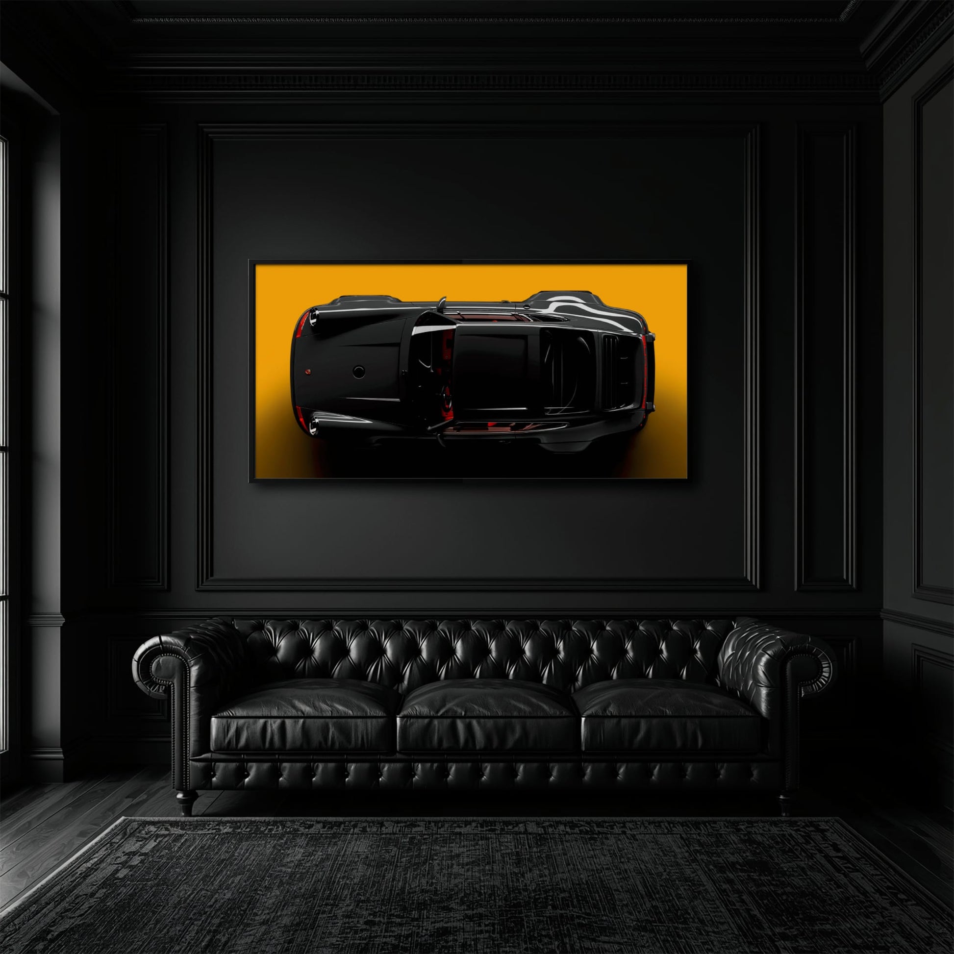 Porsche 911 Wall Art – Golden Eclipse Canvas Print Cars