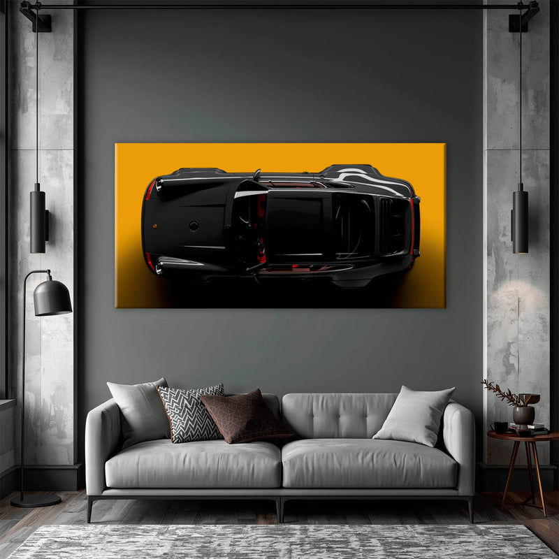 Porsche 911 Wall Art – Golden Eclipse Canvas Print Cars