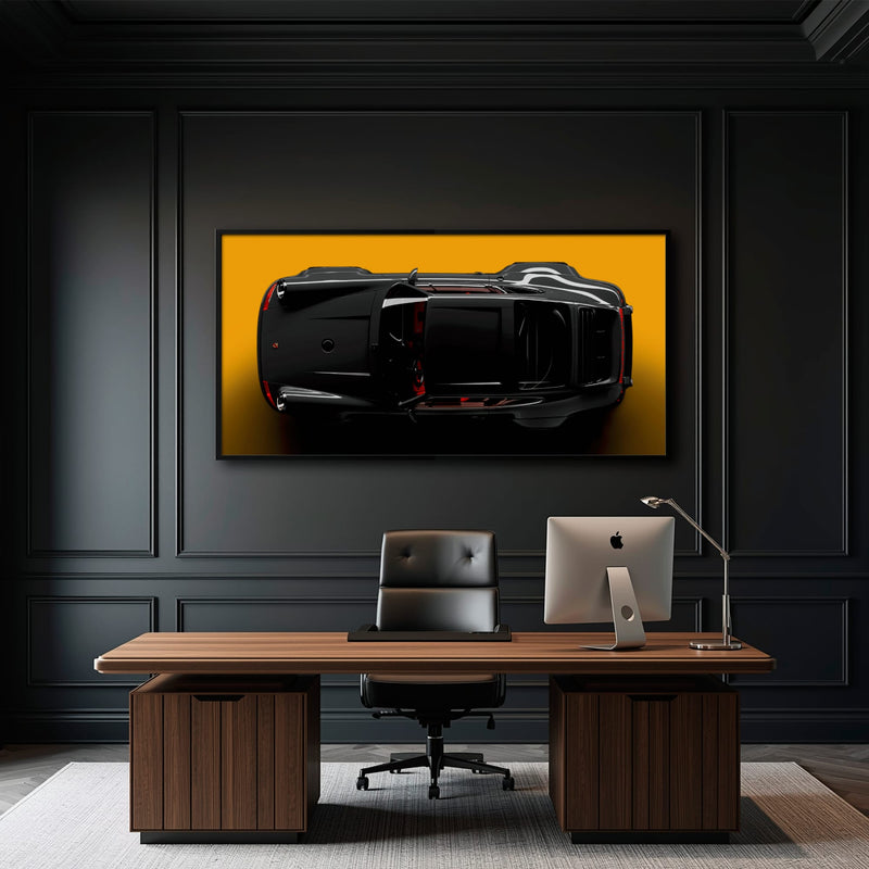 Porsche 911 Wall Art – Golden Eclipse Canvas Print Cars