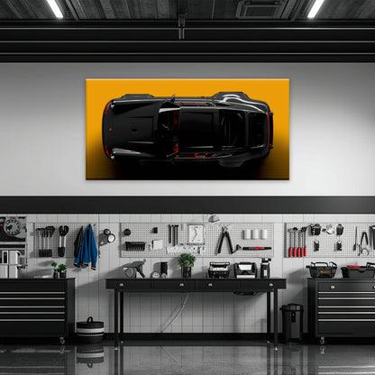 Porsche 911 Wall Art – Golden Eclipse Canvas Print Cars