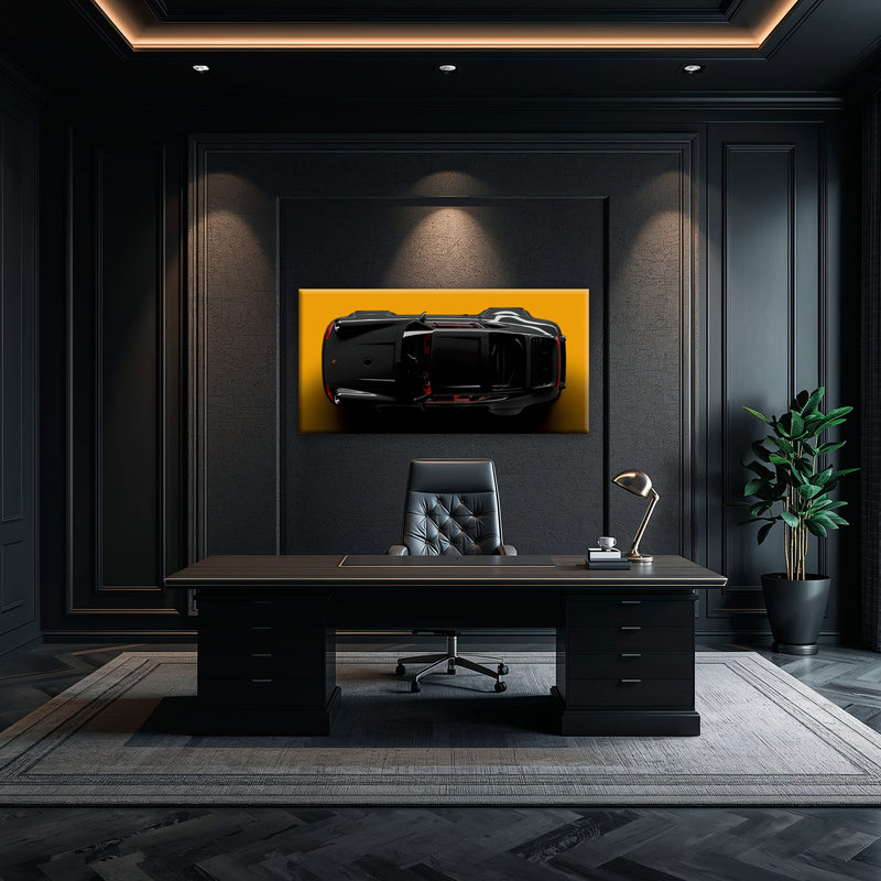 Porsche 911 Wall Art – Golden Eclipse Canvas Print Cars