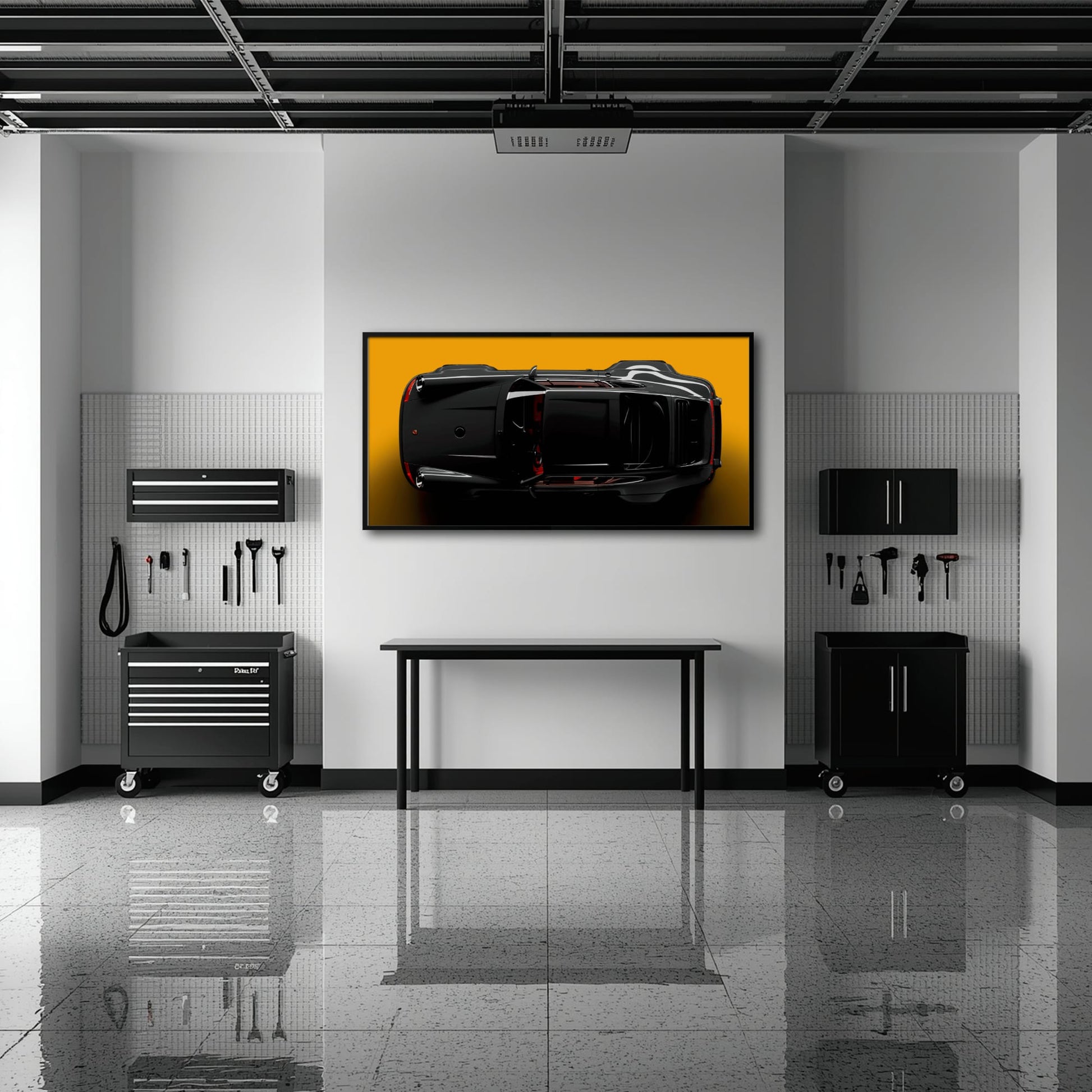 Porsche 911 Wall Art – Golden Eclipse Canvas Print Cars