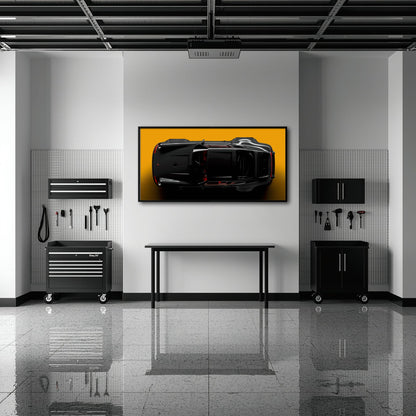 Porsche 911 Wall Art – Golden Eclipse Canvas Print Cars