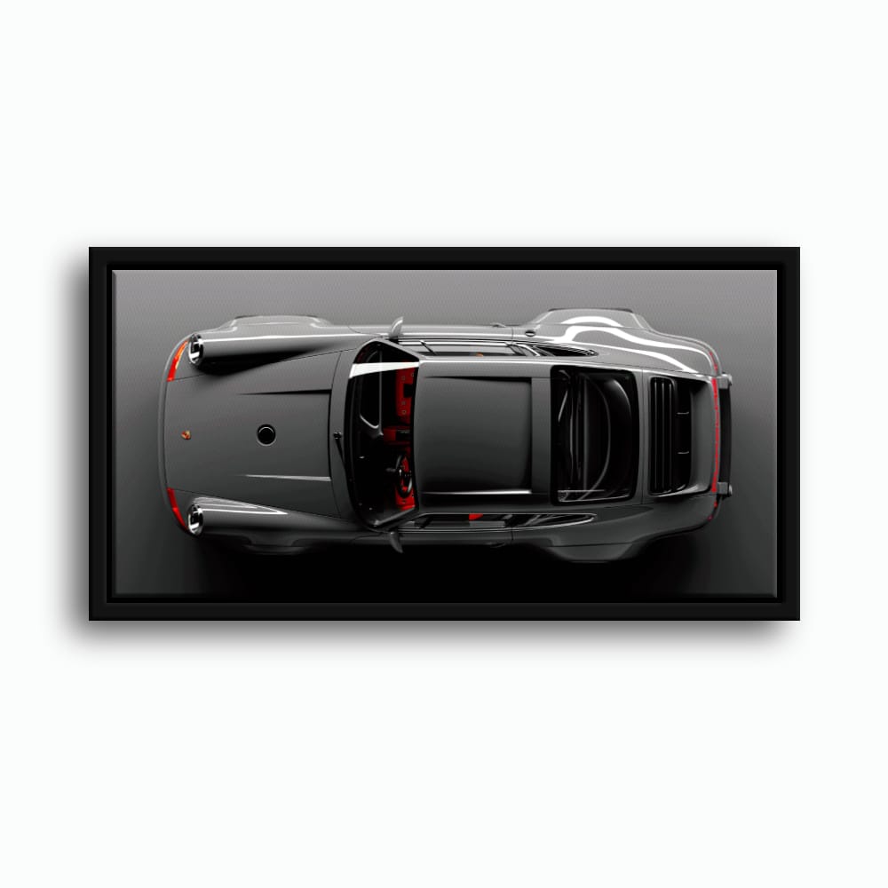 Gray Porsche 911 Wall Art – Graphite Apex Canvas Print Cars