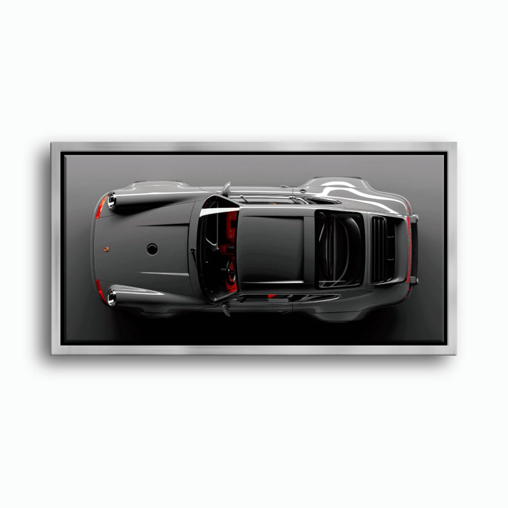 Gray Porsche 911 Wall Art – Graphite Apex Canvas Print Cars