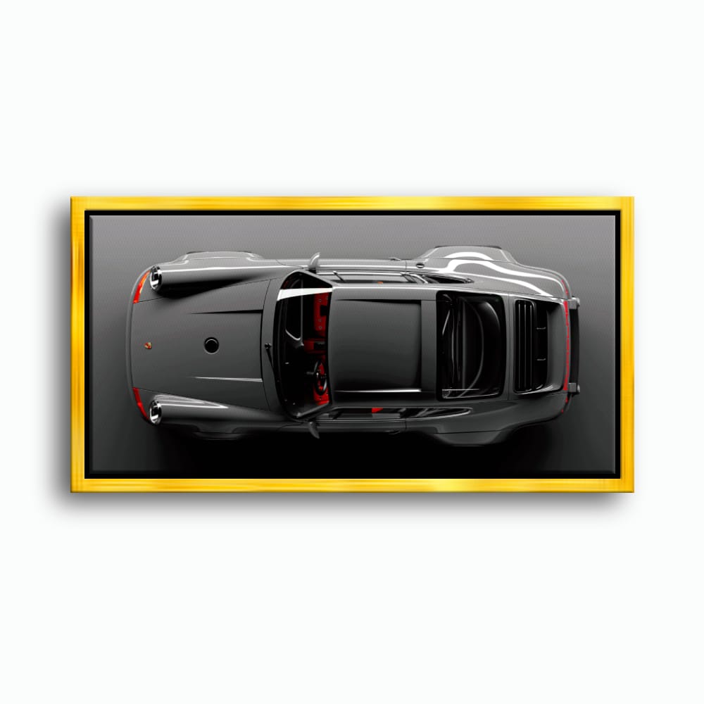 Gray Porsche 911 Wall Art – Graphite Apex Canvas Print Cars