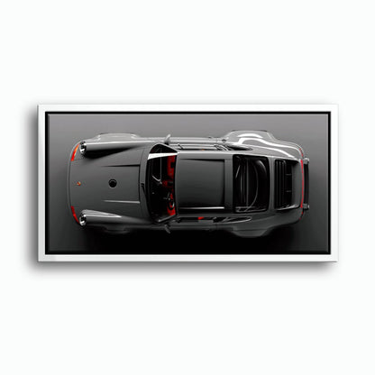 Gray Porsche 911 Wall Art – Graphite Apex Canvas Print Cars