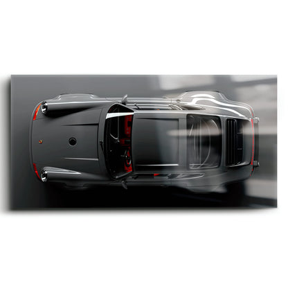 Gray Porsche 911 Wall Art – Graphite Apex Canvas Print Cars