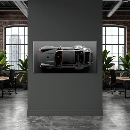 Gray Porsche 911 Wall Art – Graphite Apex Canvas Print Cars