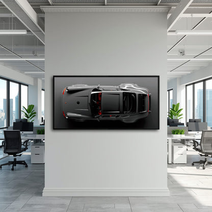 Gray Porsche 911 Wall Art – Graphite Apex Canvas Print Cars