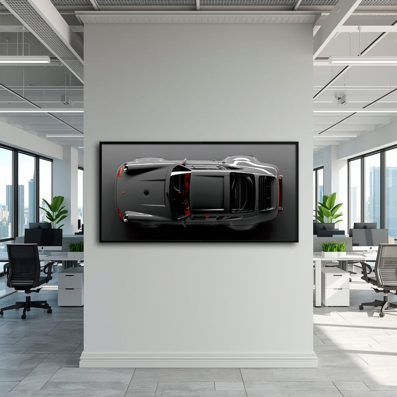 Gray Porsche 911 Wall Art – Graphite Apex Canvas Print Cars