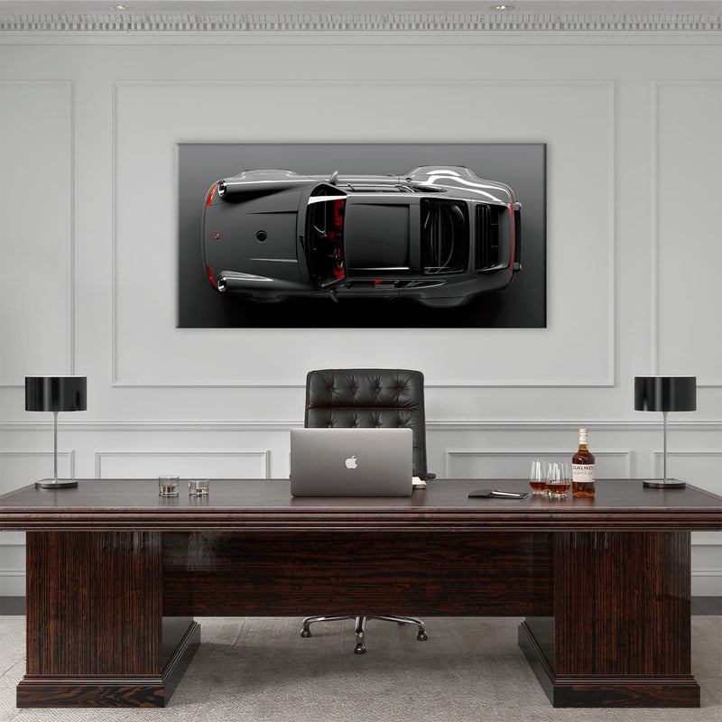 Gray Porsche 911 Wall Art – Graphite Apex Canvas Print Cars